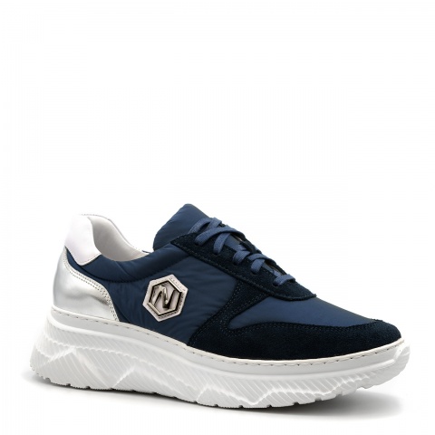 Sportowe pudrowe sneakersy typu chunky  256A