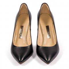 Czarne skórzane szpilki 105A