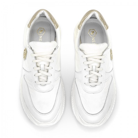 Sportowe białę sneakersy typu chunky 256A