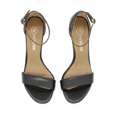 Wielokolorowe skórzane sandały w wężowy wzór 209B