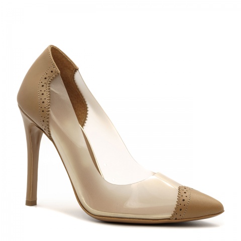 Karmelowe szpilki z silikonem po bokach 101Z